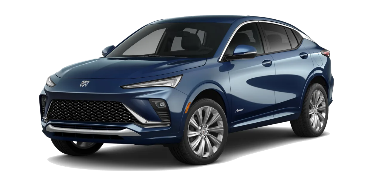 Buick Envista Avenir 2026 azul, vista frontal tres cuartos