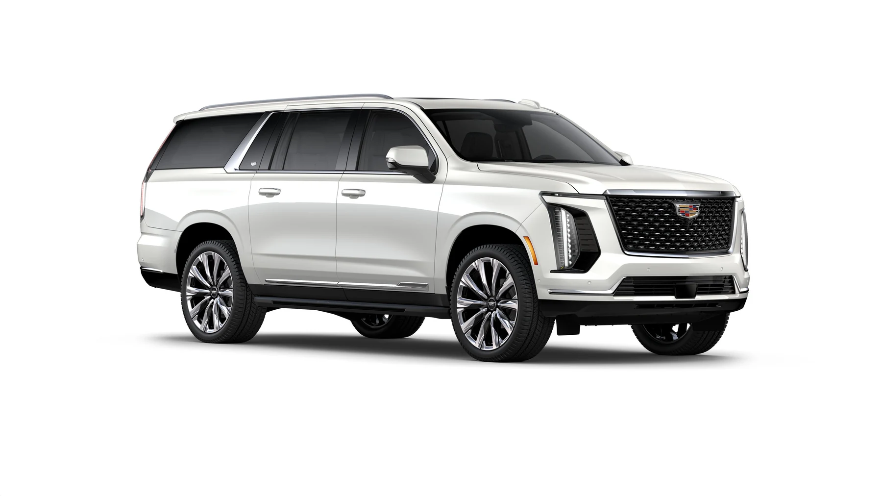 Cadillac Escalade ESV 2026 blanca vista frontal tres cuartos
