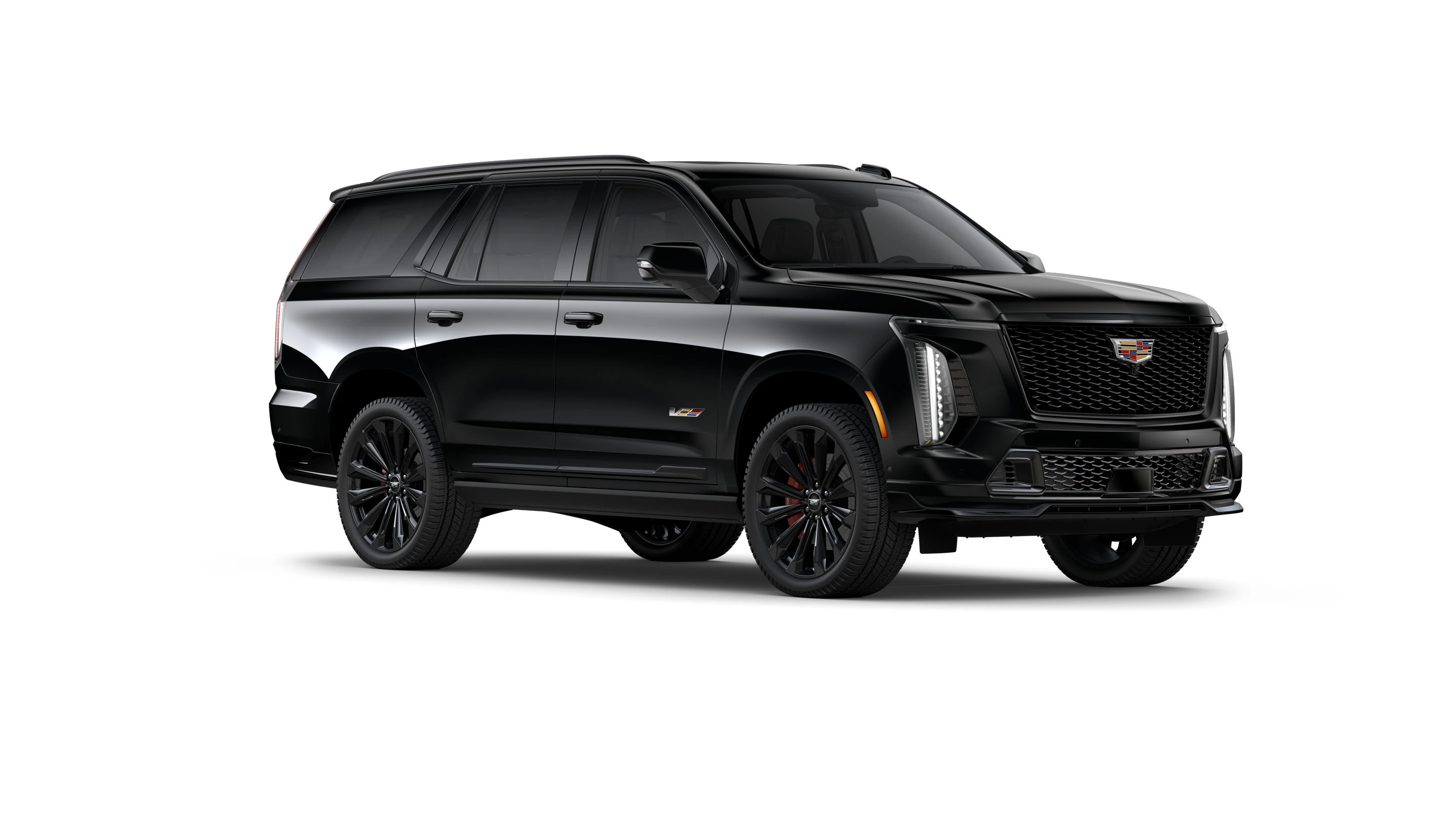 Cadillac Escalade SUV V-Sport 2026 negra vista frontal tres cuartos