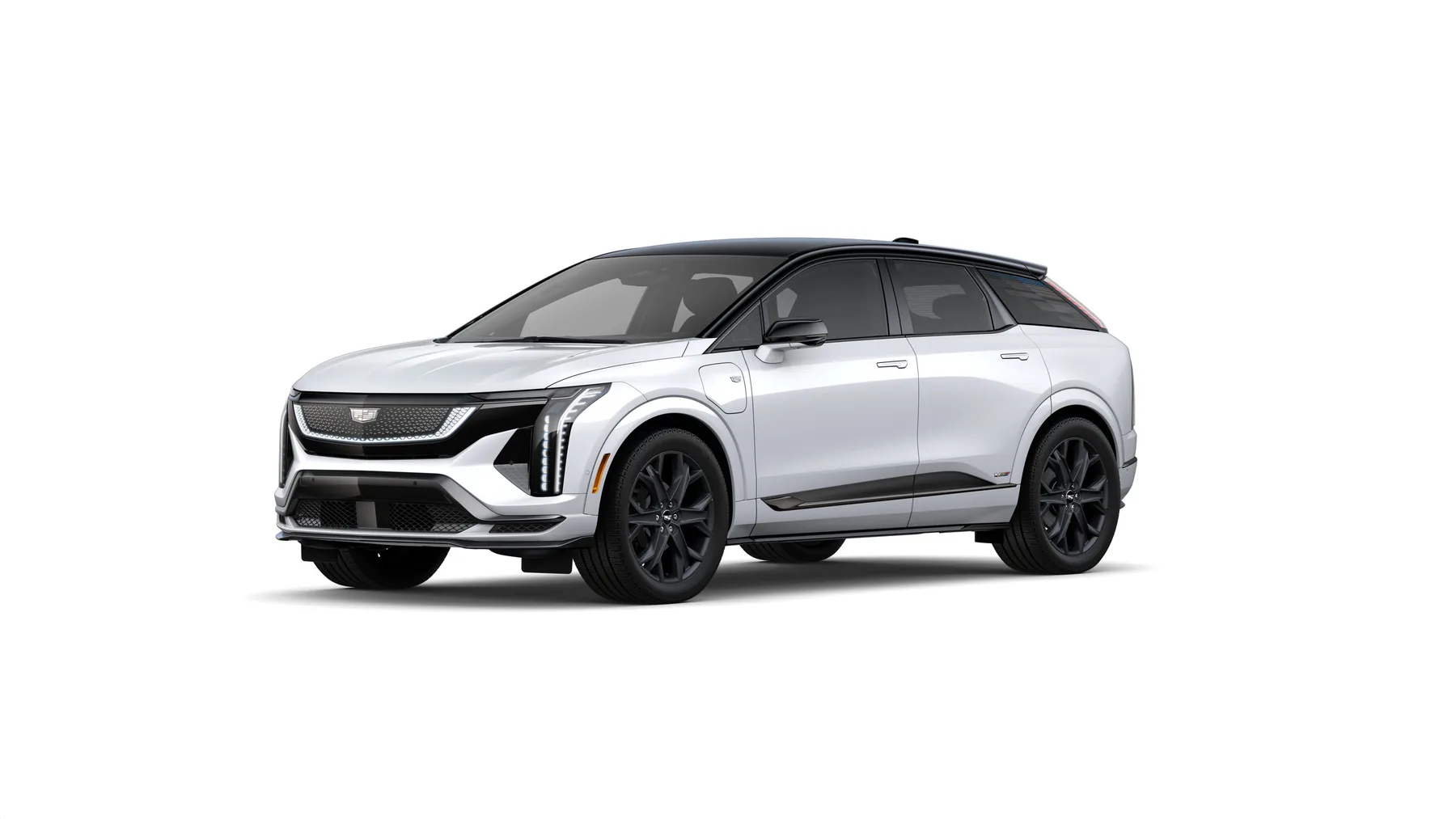 Cadillac Optiq-V V-Series Black Roof blanca con techo negro, vista frontal